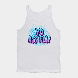 YO ASS FLAP-BLUE/PURPLE HUMOROUS Tank Top